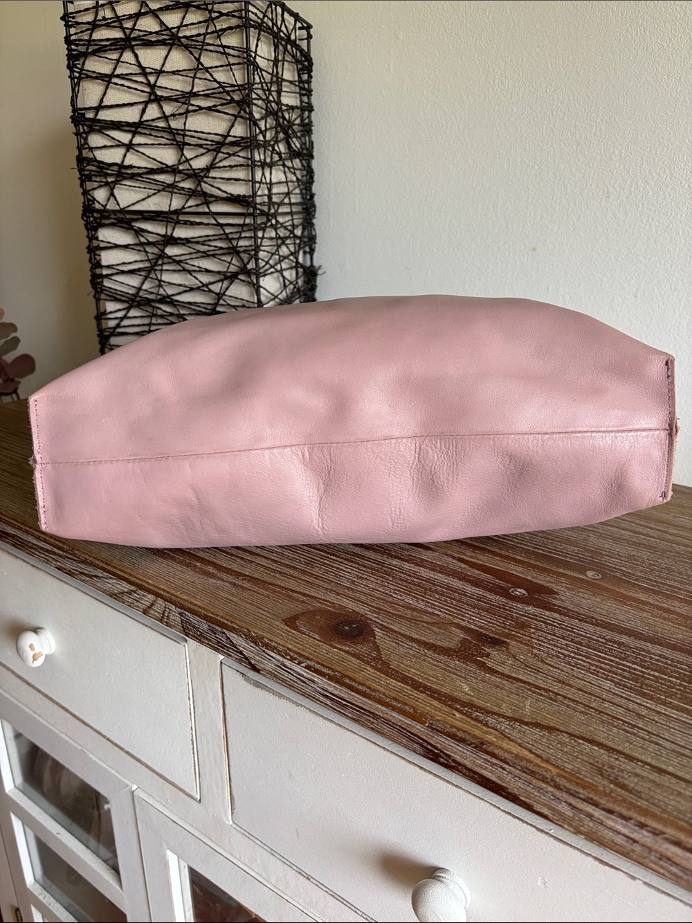 The Sak Blush Pink Leather Shoulder Bag with Braided Handle - Picture 7 of 10